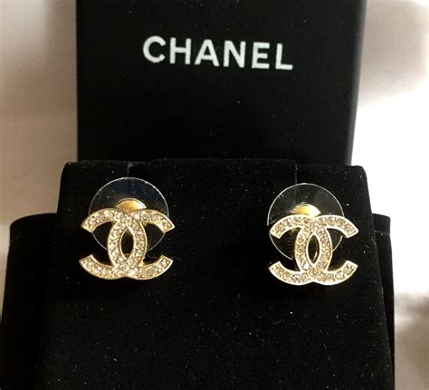 chanel earrings stud|chanel stud earrings price.